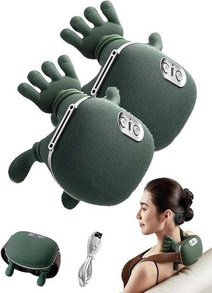 4D Smart Neck & Back Massager – Deep Tissue Kneading Massage with Heat