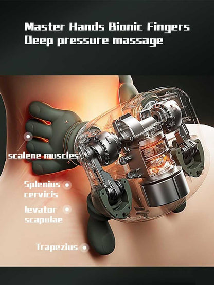 4D Smart Neck & Back Massager – Deep Tissue Kneading Massage with Heat