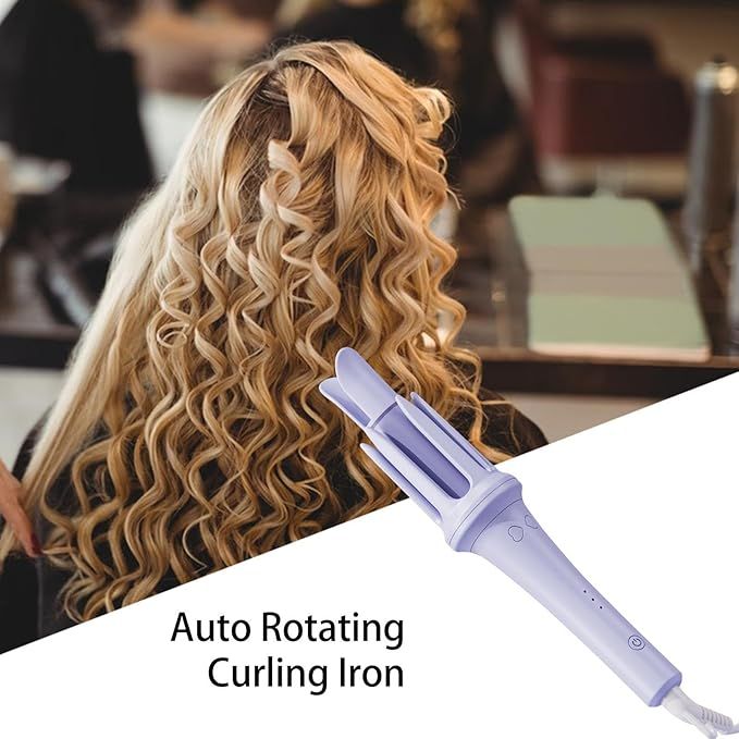 Automatic Curling Iron – One-Touch Hair Curler with 3 Heat Settings