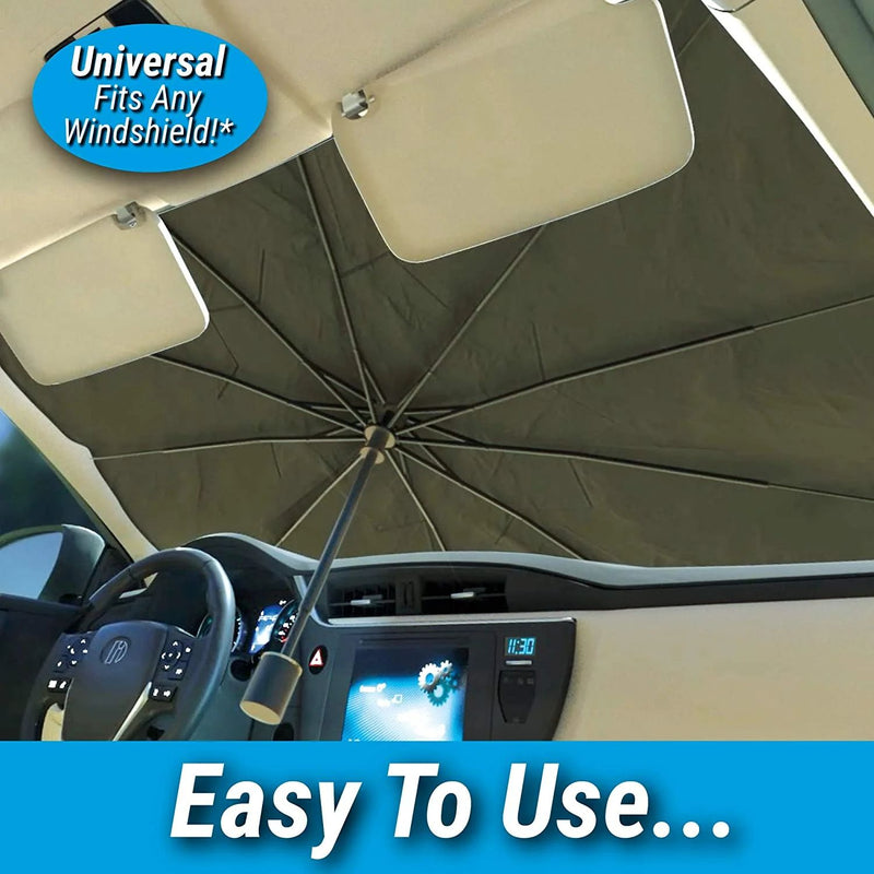 Car Windshield Sun Shade – Foldable Umbrella Style UV Protection Cover