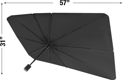 Car Windshield Sun Shade – Foldable Umbrella Style UV Protection Cover