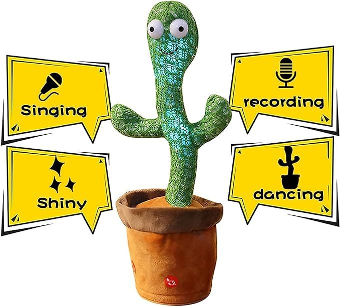 Dancing Cactus Toy – Talking, Singing & Repeating Plush Toy