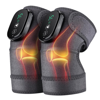 Electric Knee Massager – Cordless Heated Therapy Wrap for Knee, Shoulder & Elbow