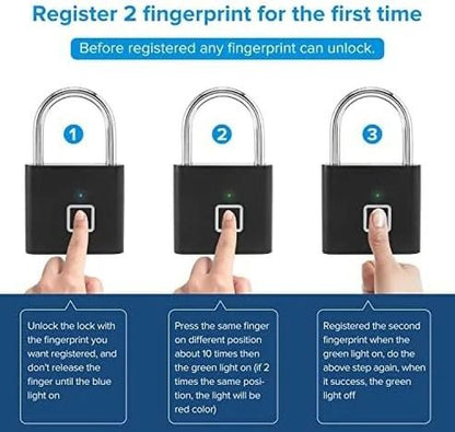 Fingerprint Padlock – Smart USB Rechargeable Biometric Lock